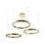 Lampa wisząca CIRCLE 80+80+80 LED złoty połysk na 1 podsufitce -  DN924-80+80+80 gold - Step Into Design